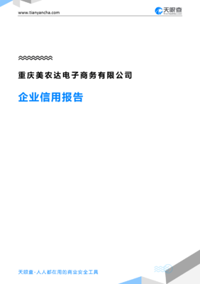 重慶美農達電子商務企業信用分析 天眼查視角下的審視